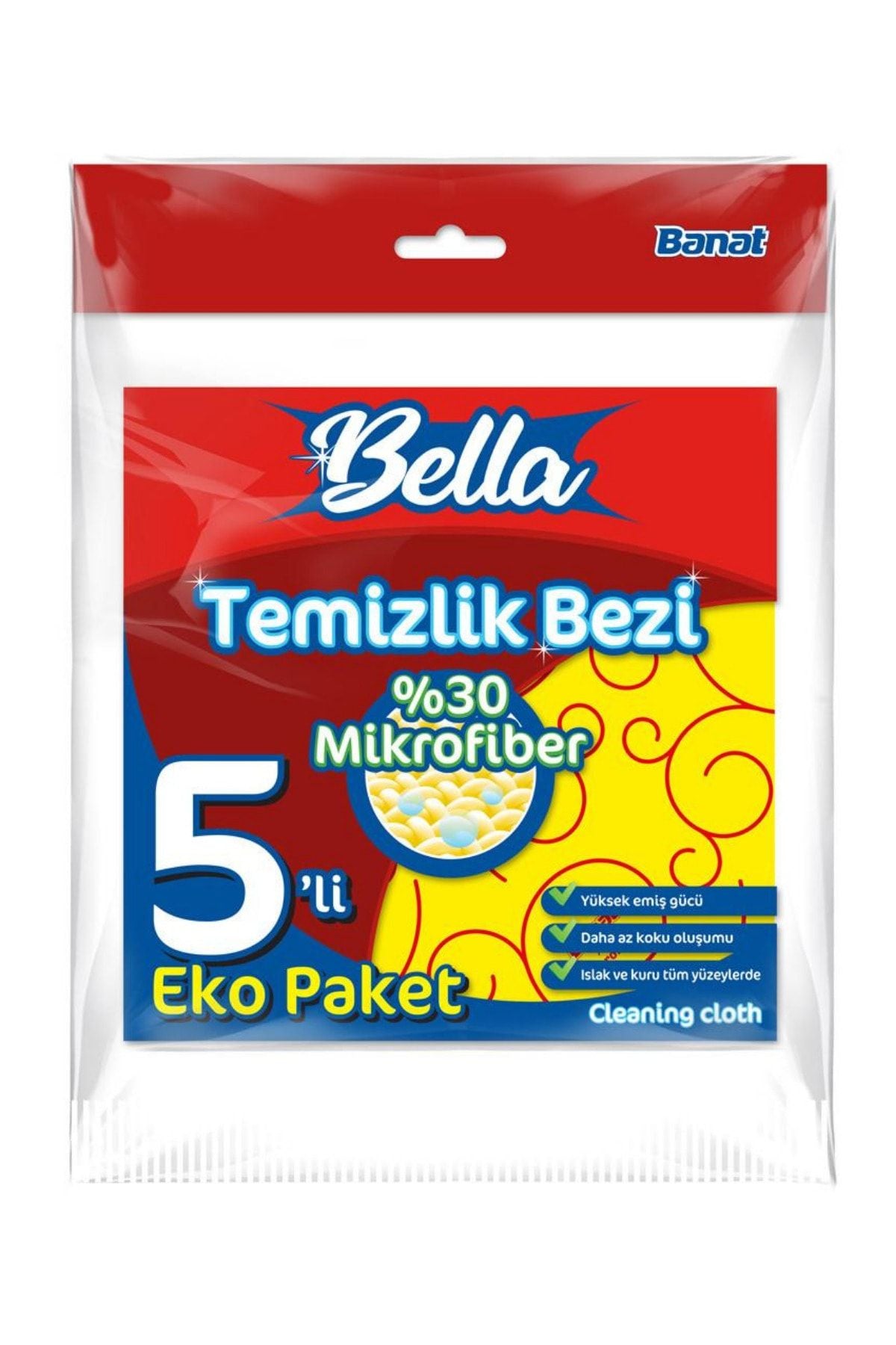 %30 Mikrofiberli Temizlik Bezi 5'li Eko Paket