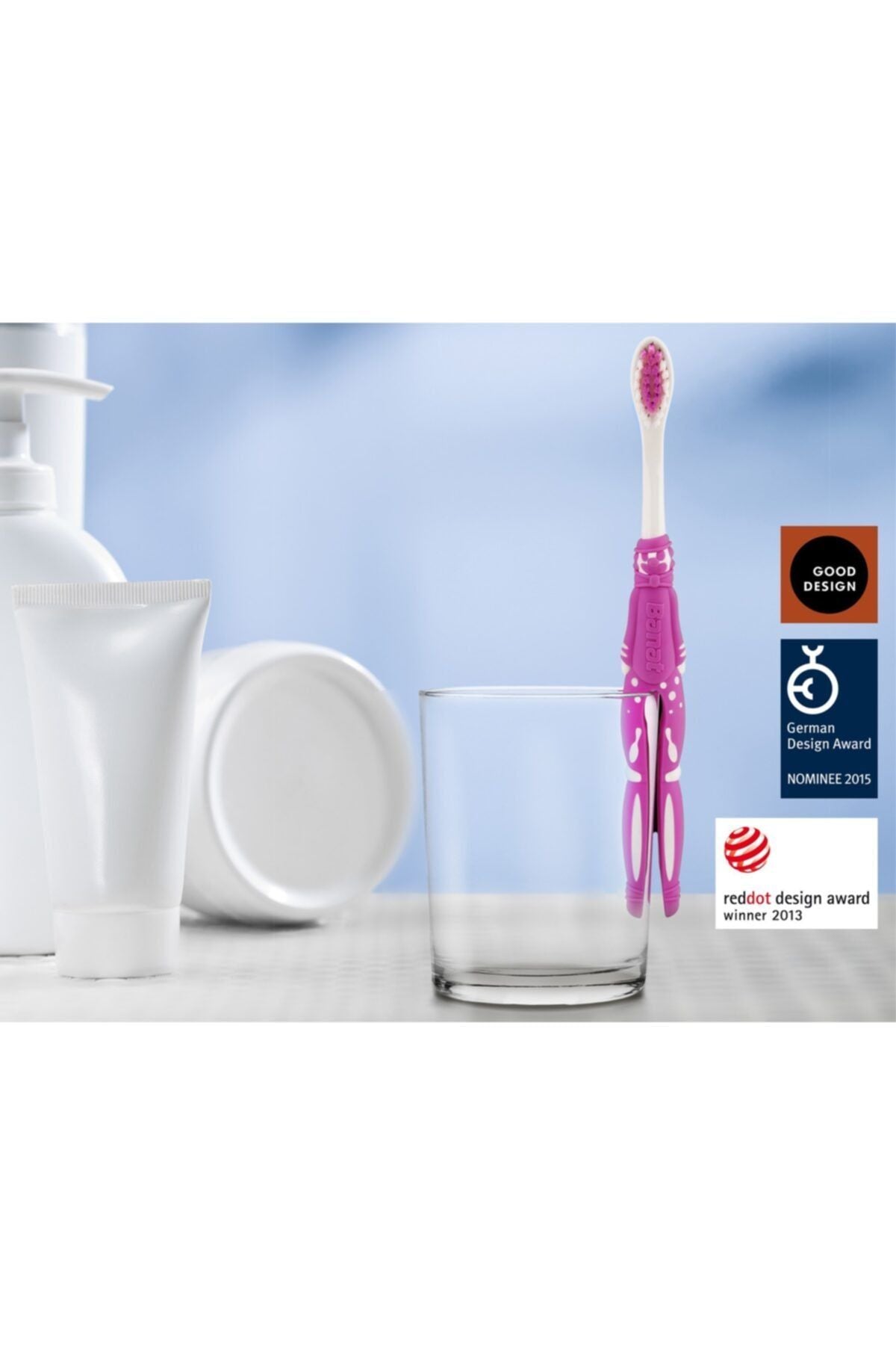 Acrobat Junior Kum Saati Hediyeli Çocuk Diş Fırçası - Bardağa Takılabilen Sap