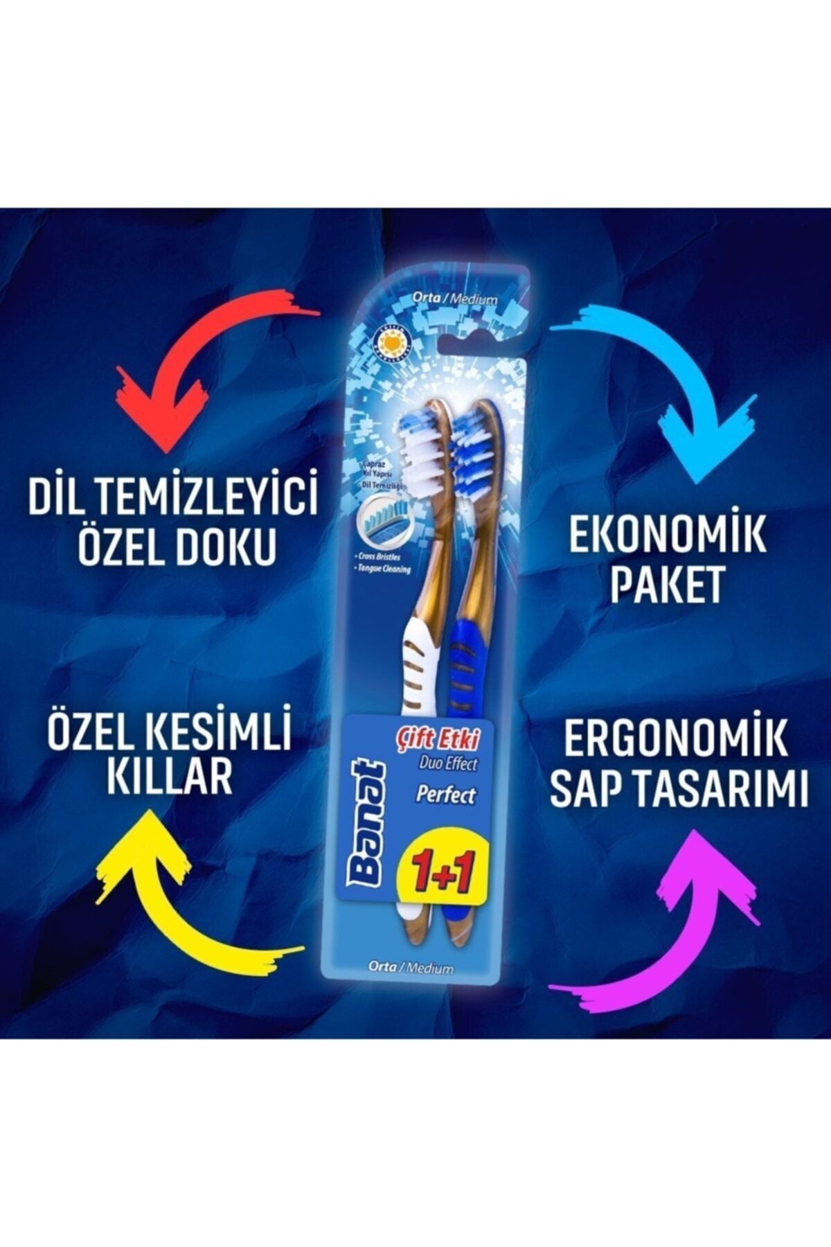 Perfect Çift Etkili Diş Fırçası 2'li Set