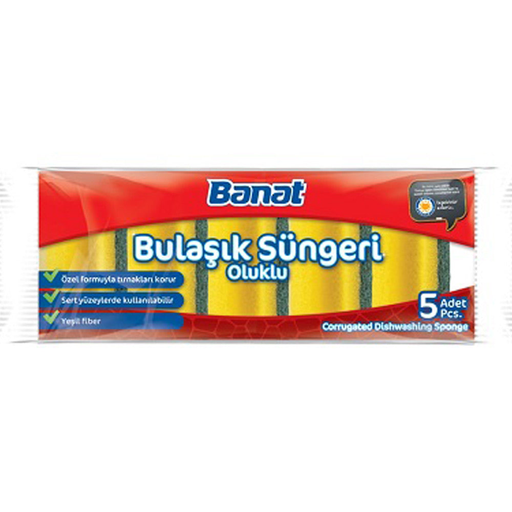 Bella Oluklu Bulaşık Süngeri 5'li