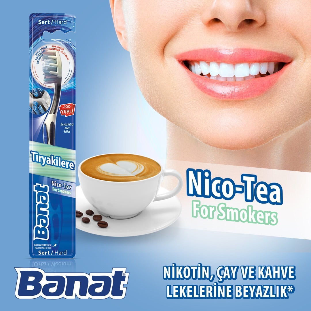 Banat Nico-Tea Tiryakilere Özel Diş Fırçası