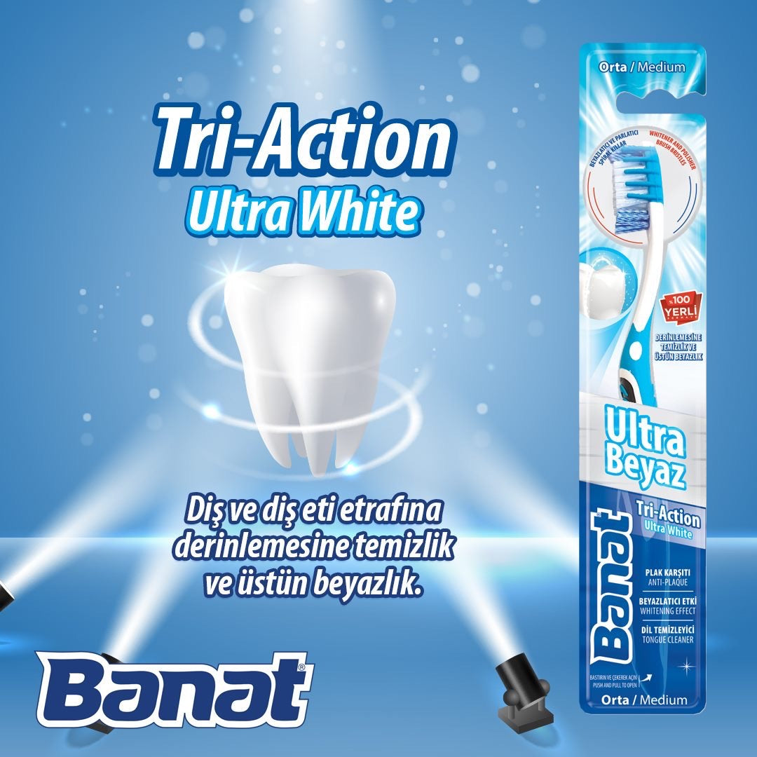 Banat Tri-Action Ultra White Beyazlatıcı Diş Fırçası