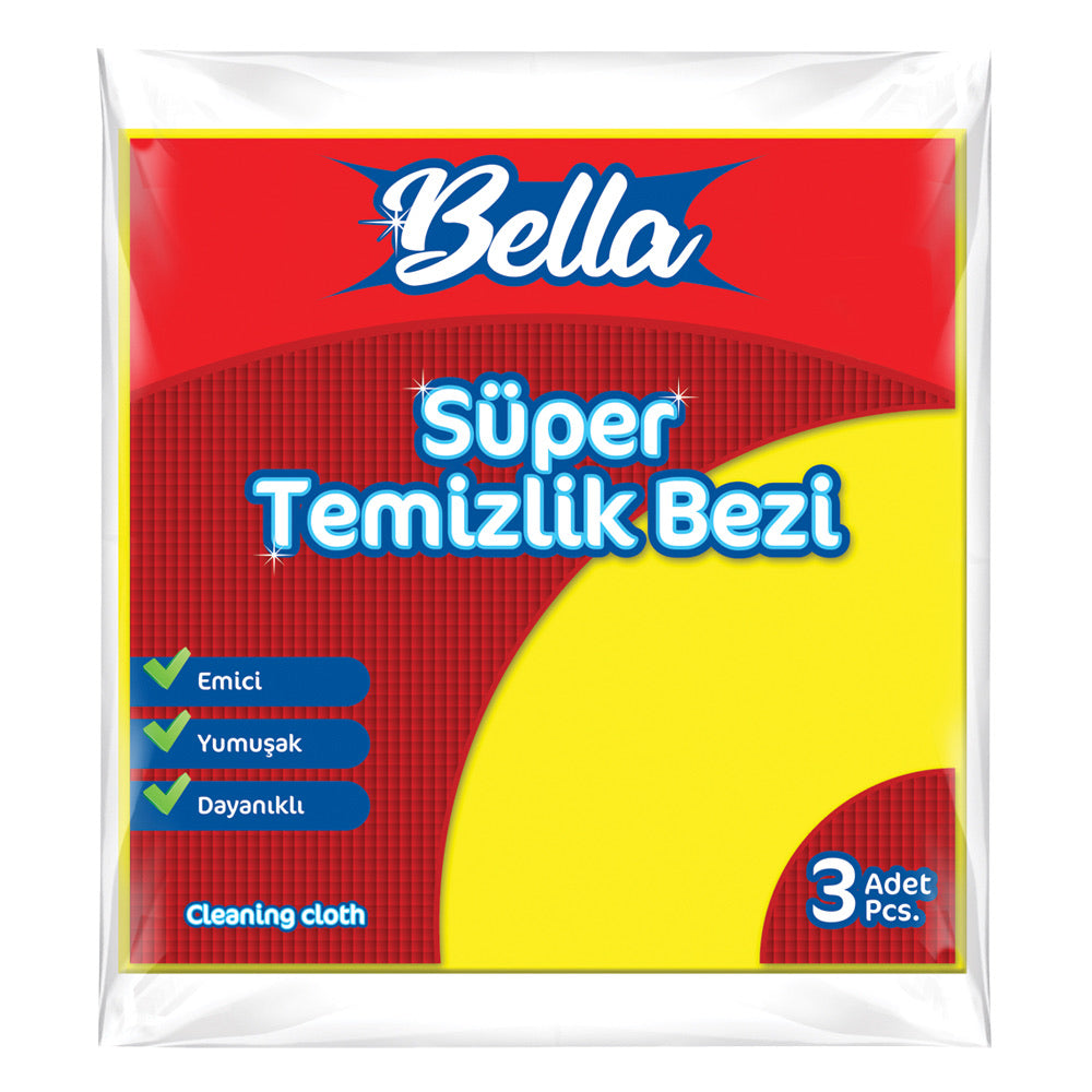 Bella Süper Temizlik Bezi 3'lü Paket