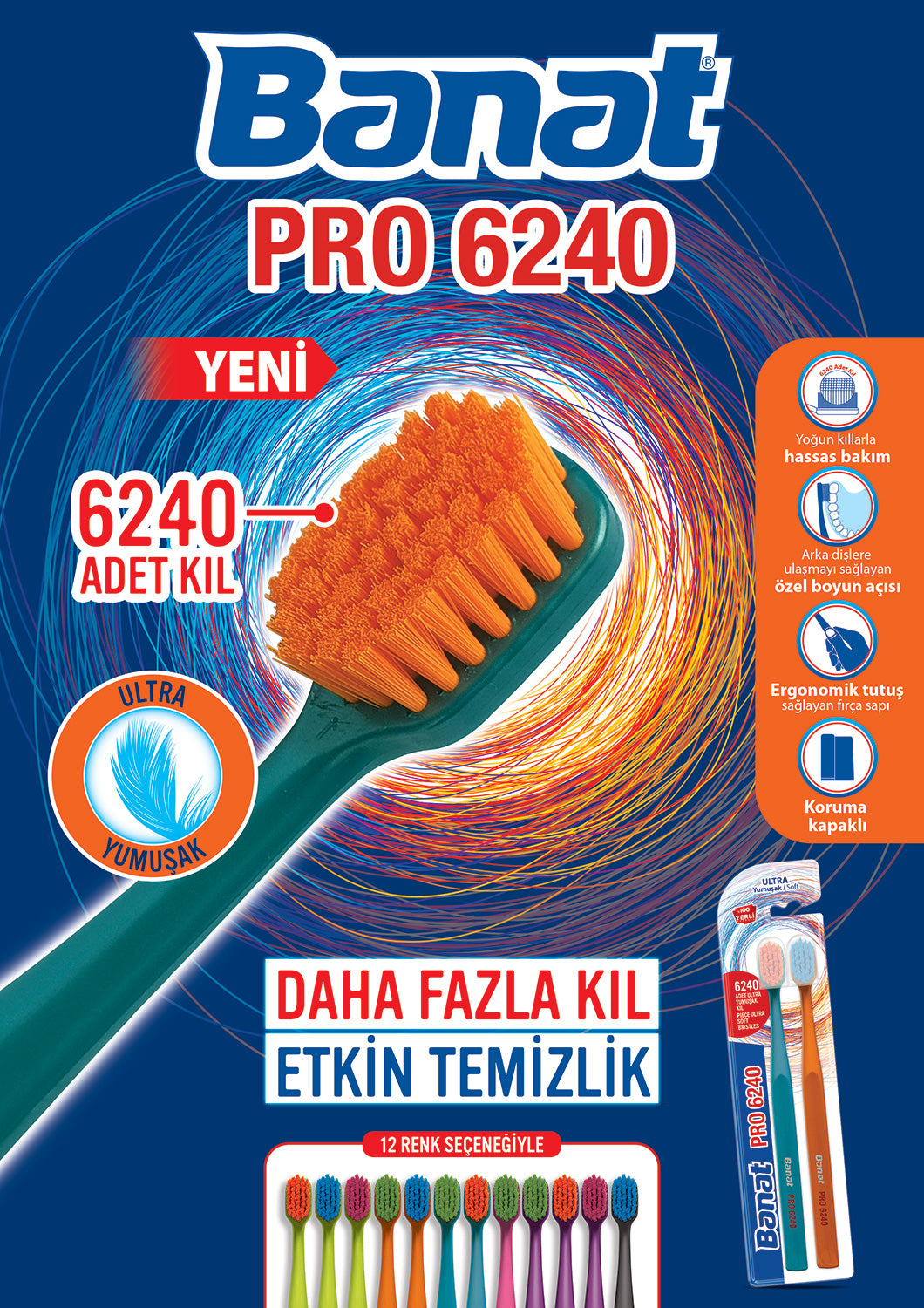 Banat PRO 6240 1+1 Diş Fırçası
